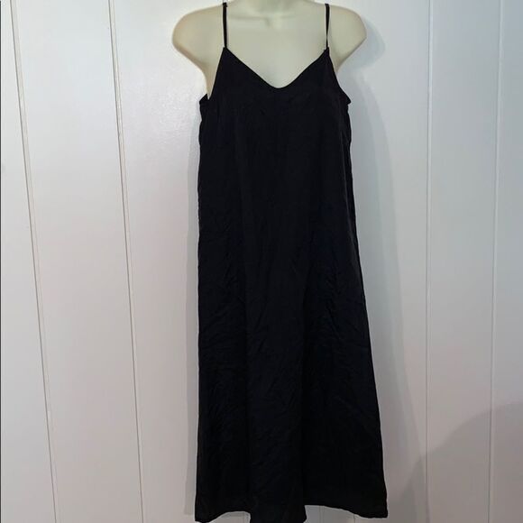 Vtg Karin Stevens black chiffon polyester dress - Picture 6 of 7